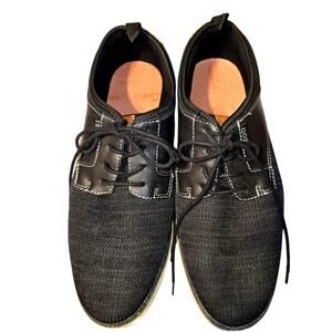 George Men's 10 Gray Canvas  Causal Tennis Sneakers Shoes Ties Lace Up